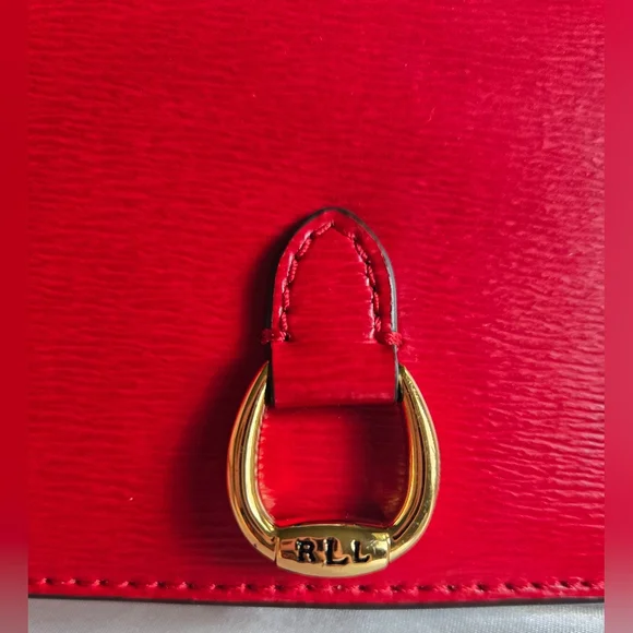 Lauren Ralph Lauren Bennington RLL Red Slim Leather Wallet - Picture 5 of 10